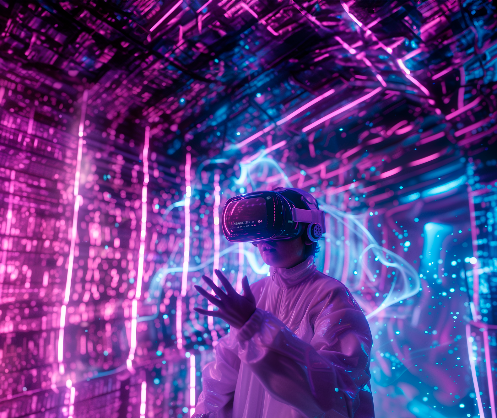 Imagem de uma pessoa com VR